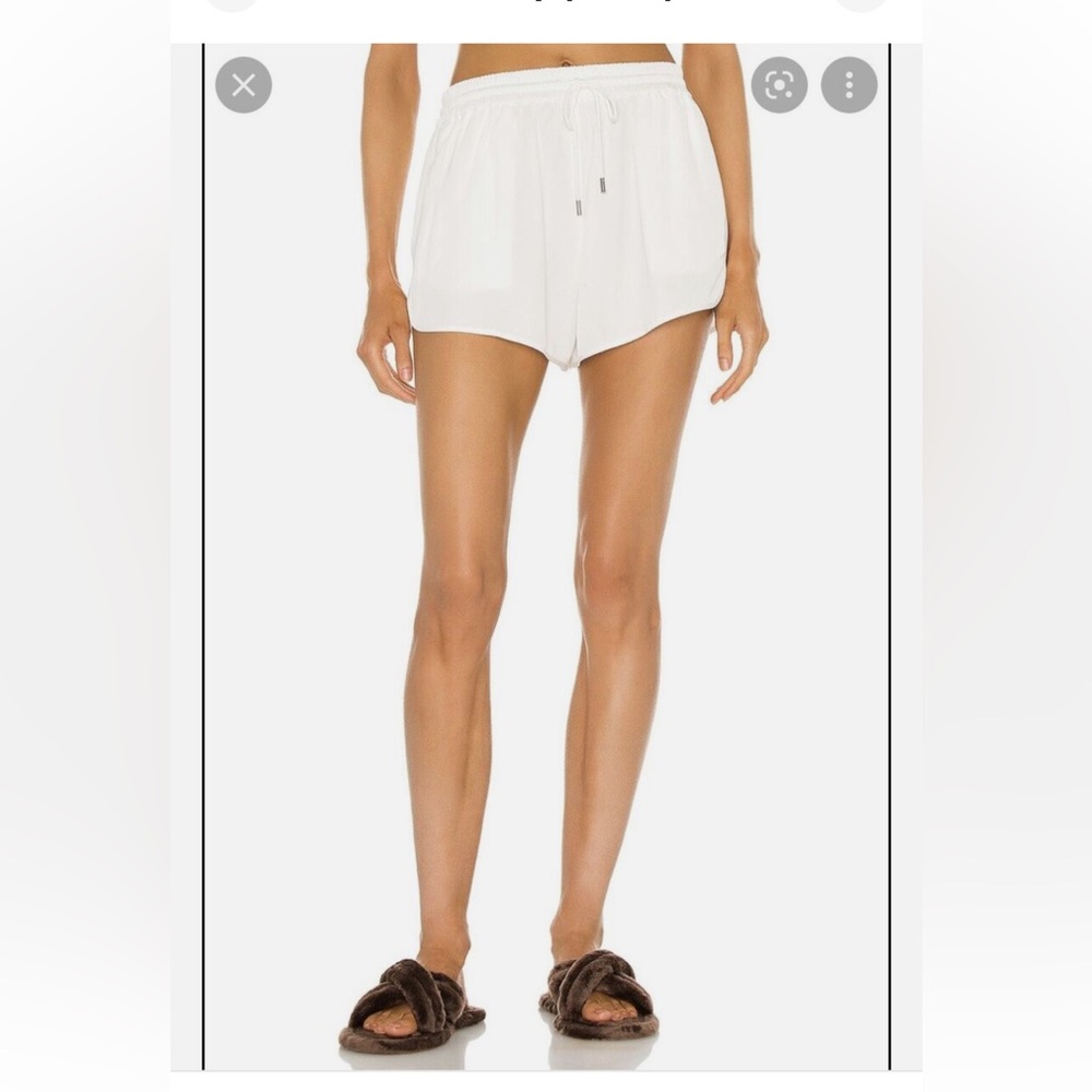 ATM Anthony Thomas Melillo Twill Pull-On Shorts In Chalk Size L NWOT